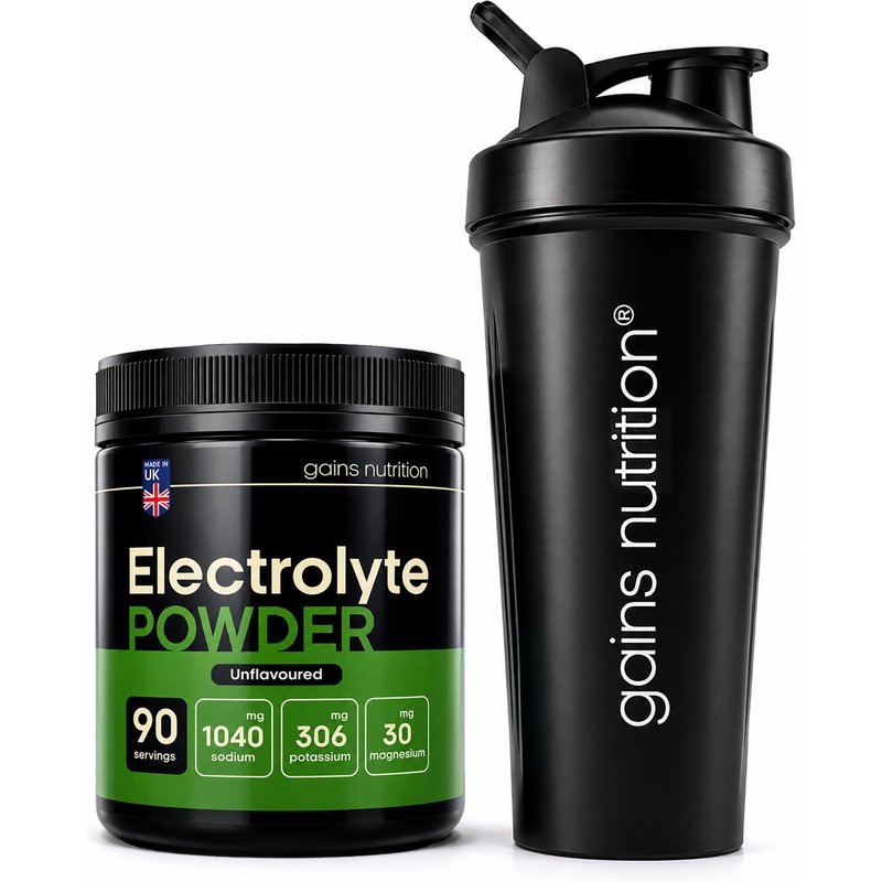 Electrolyte Powder | 90 Servings + 600ml Shaker Black