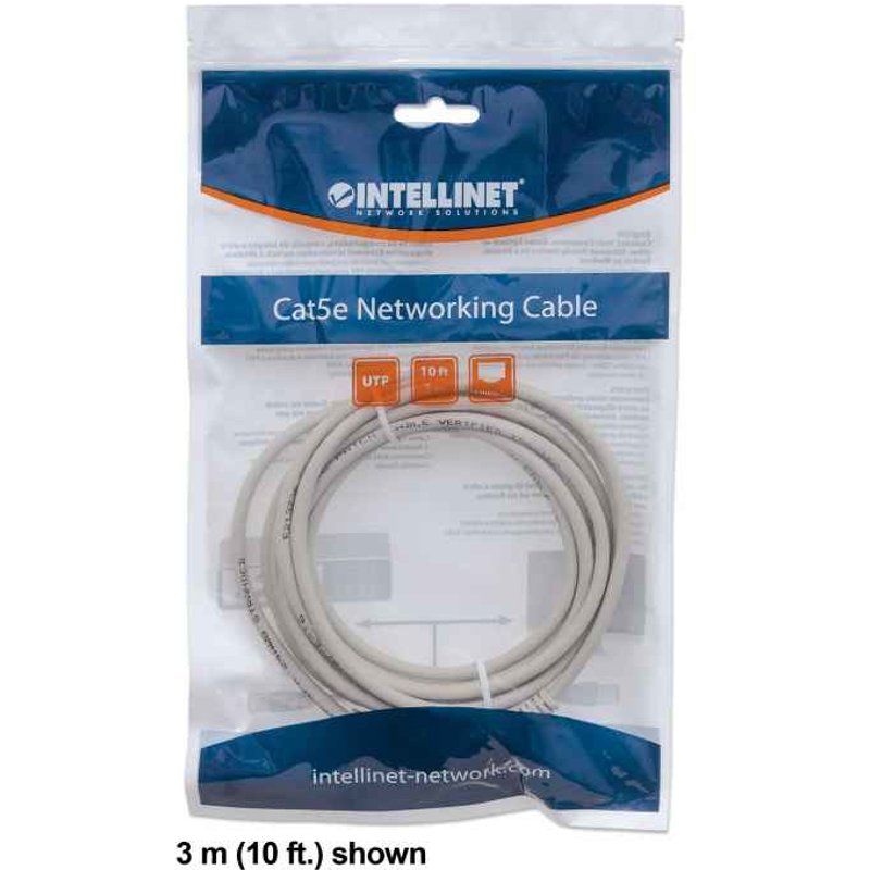 INTELLINET Patchkabel RJ45 U/UTP Cat6 1.00m Hebelschutz grau