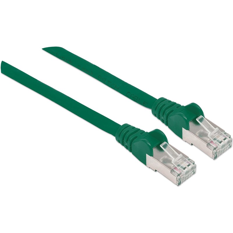 INTELLINET Patchkabel RJ45 S/FTP Cat6 Kupfer LSZH 1,0m grün