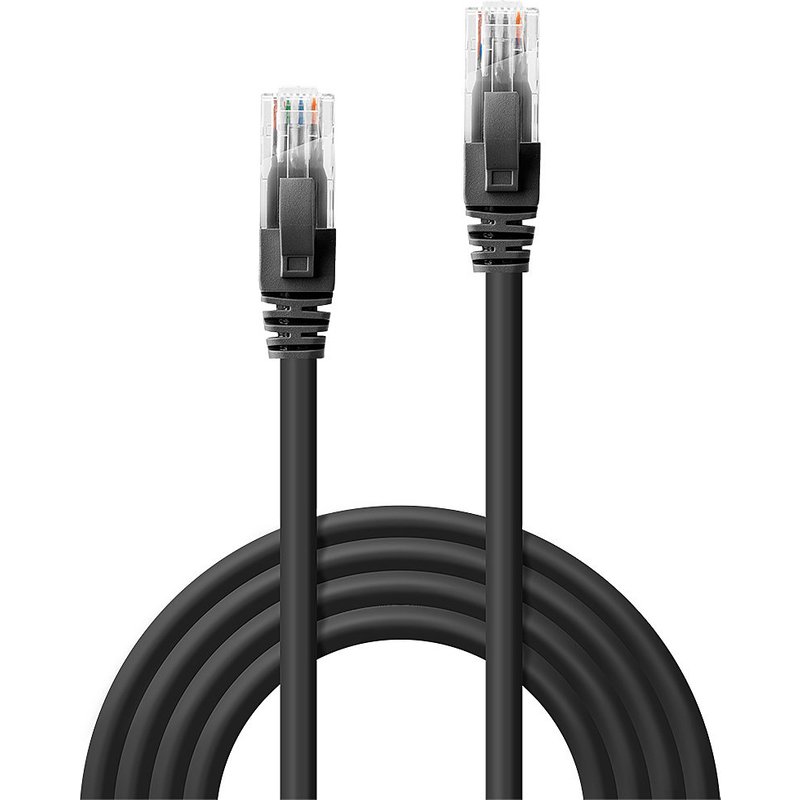 LINDY Patchkabel Cat6 U/UTP schwarz 0.30m
