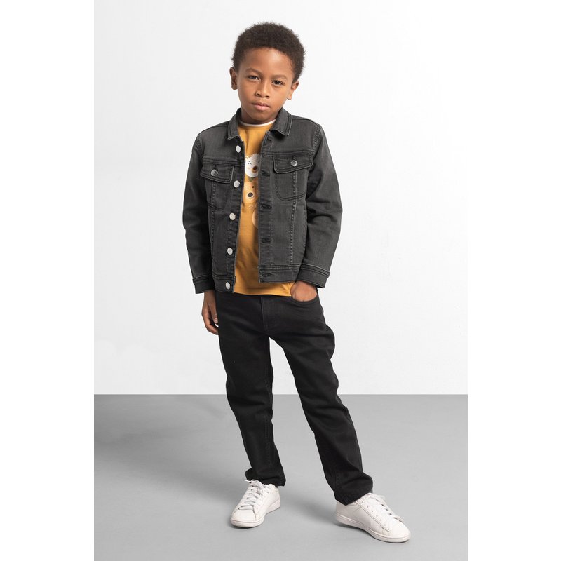 Enorsia Boys Black Regular Fit Five Pocket Jeans (3yrs-9yrs) - UK 4 Yrs