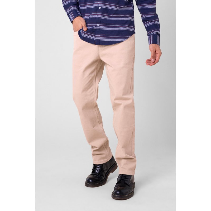 Enorsia Mens Cream Regular Fit Coloured Denim - UK 30
