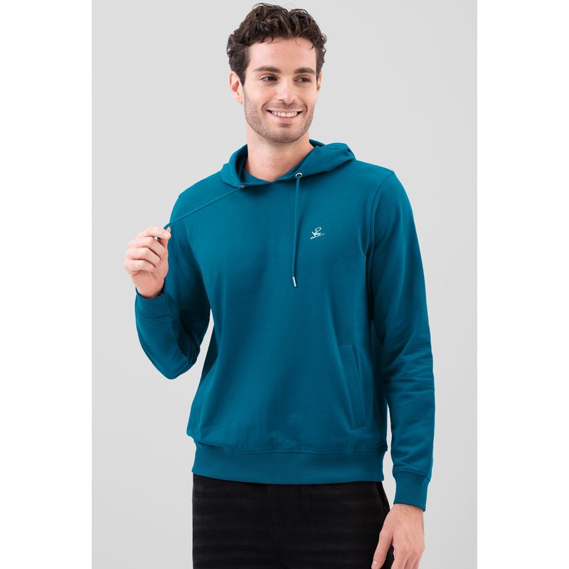 Enorsia Mens Blue Regular Fit Pullover Hoodie - UK L