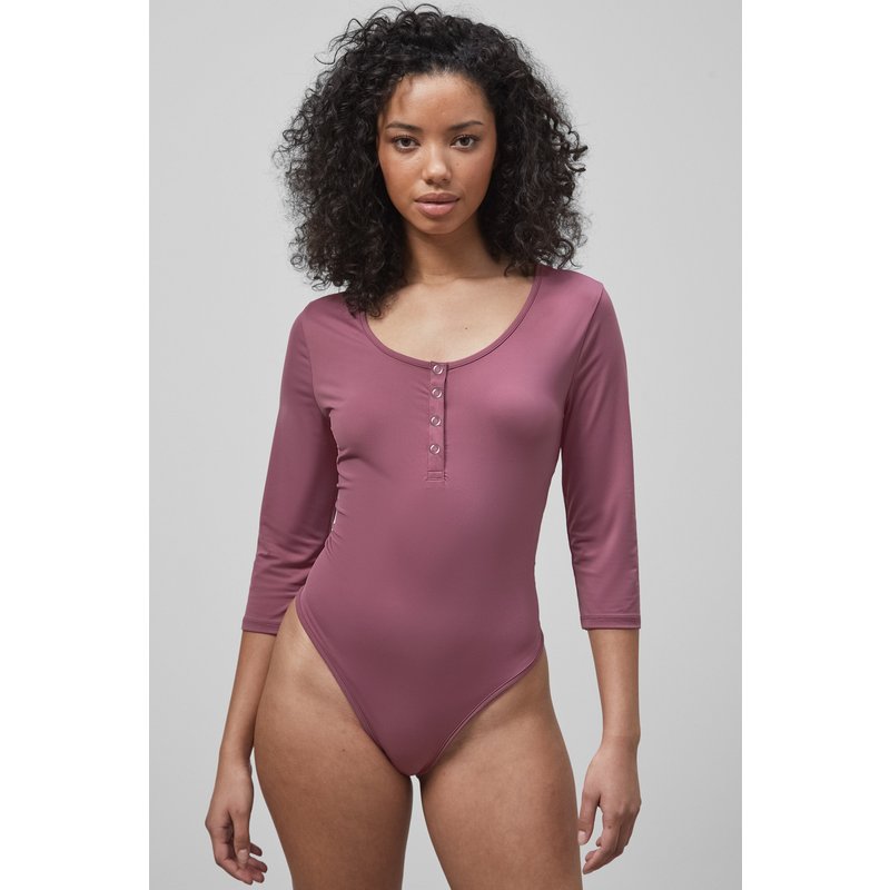 Enorsia Womens Red Round Neck Bodysuit - UK 10
