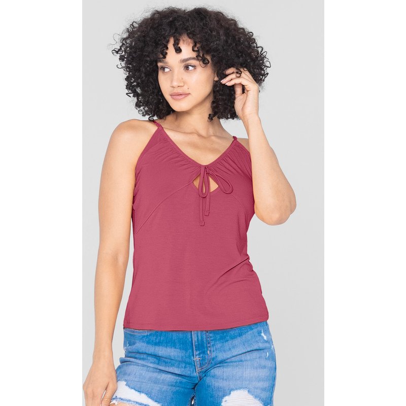 Enorsia Womens Red V Neck Vest - UK 8