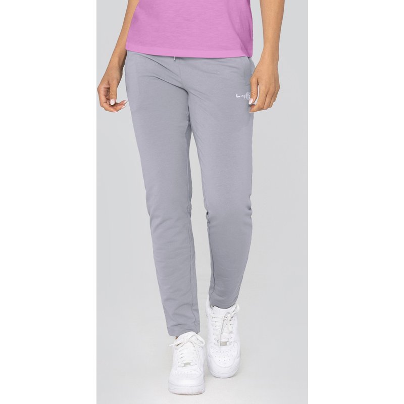 Enorsia Womens Grey Jersey Essential Joggers - UK 8
