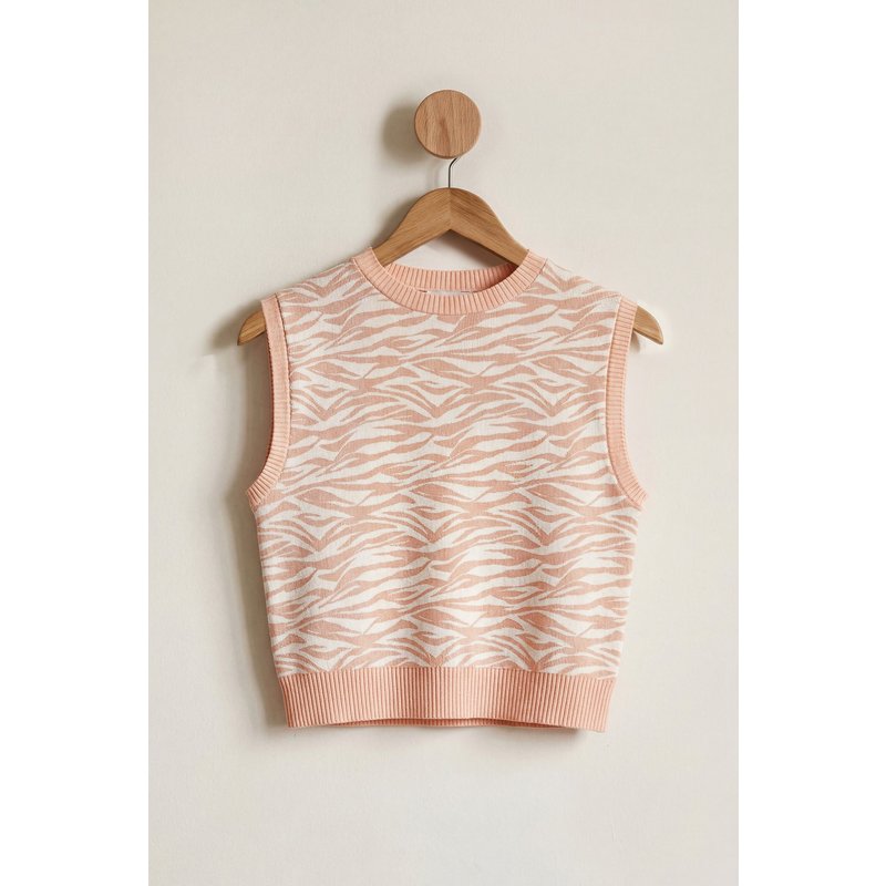 Enorsia Womens Nude Ribbed Vest Top - UK 18