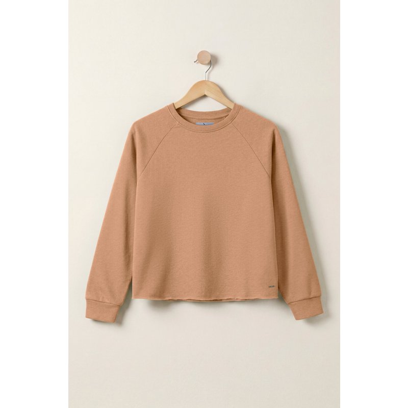 Enorsia Womens Brown Raw Edge Sweatshirt - UK 16