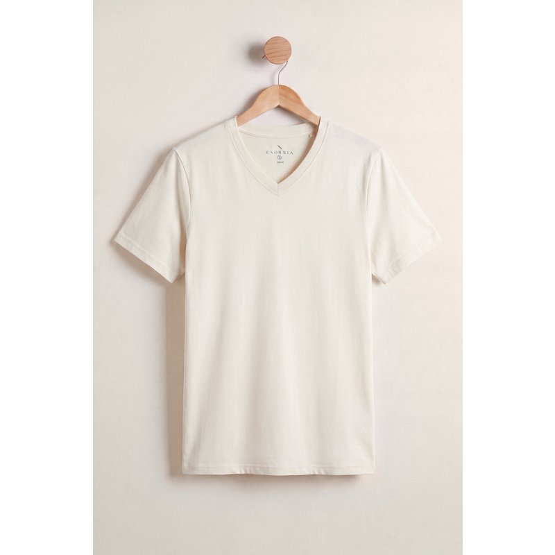 Enorsia Mens Grey V-Neck T-Shirt - UK M