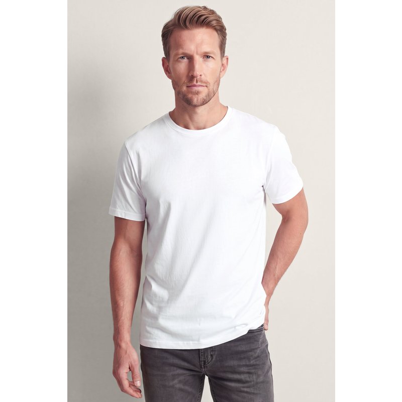 Enorsia Mens White Essential Regular Fit Crew Neck T-shirt - UK XL