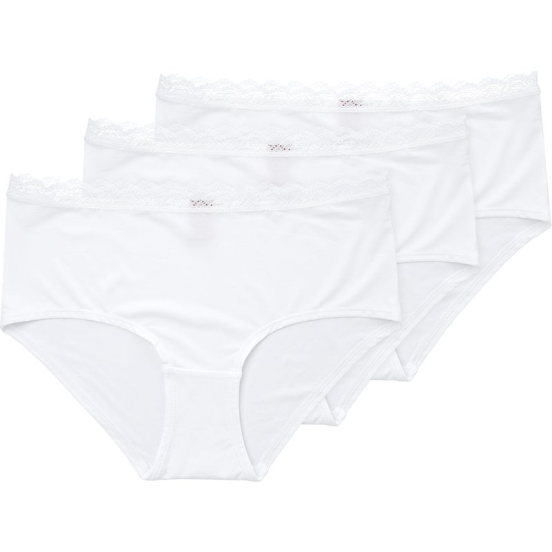 3 Damen Pantys mit Spitzenbund