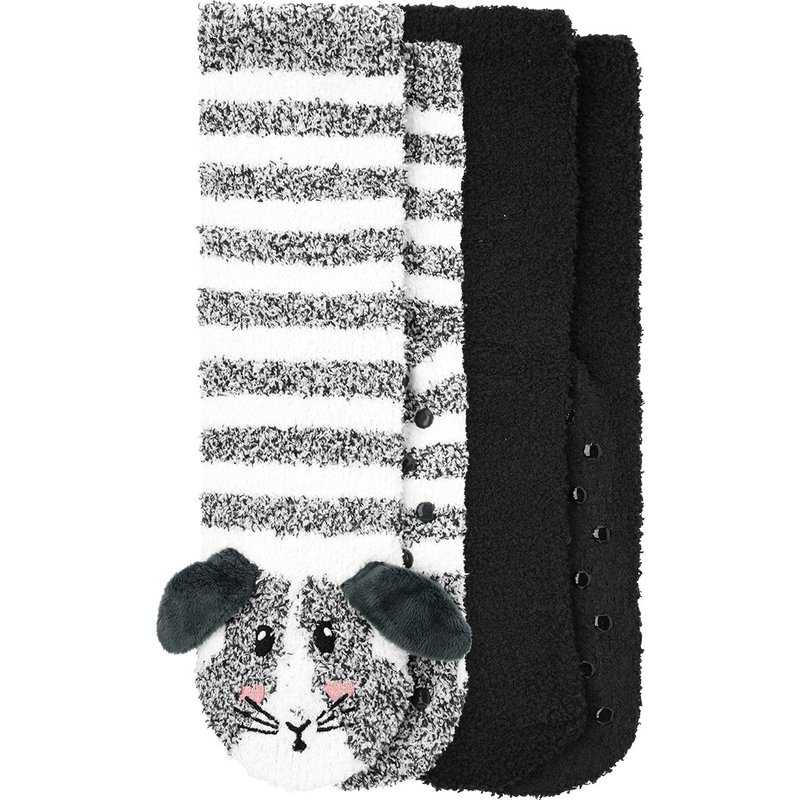 2 Paar Damen Kuschelsocken mit ABS-Noppen