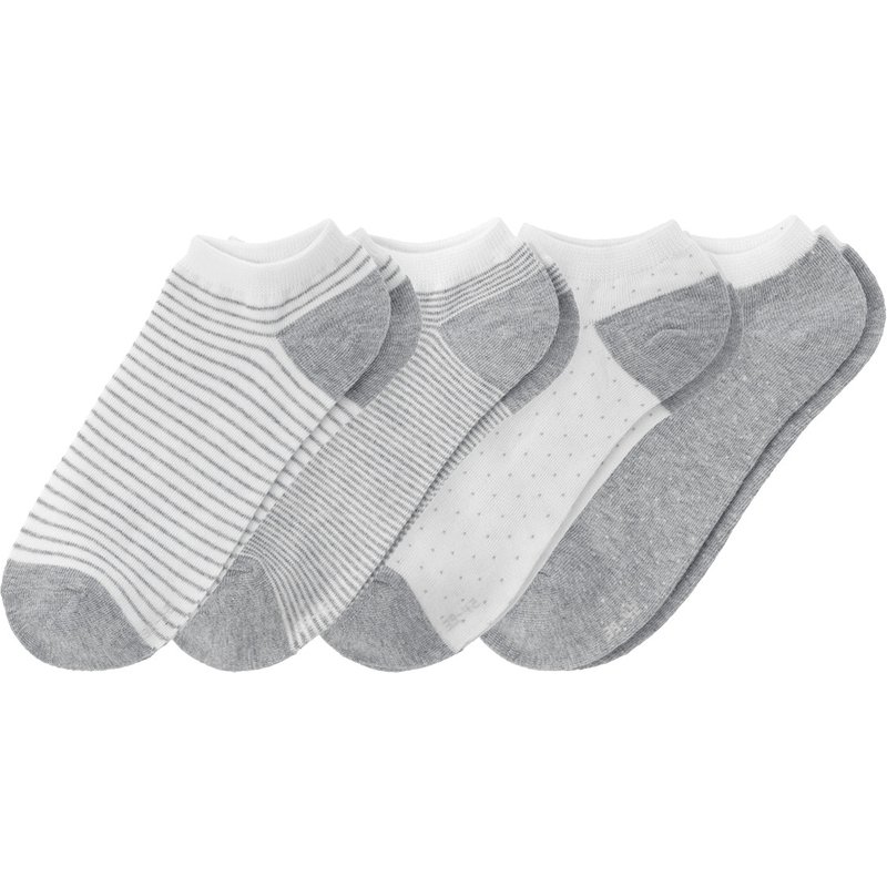 4 Paar Damen Sneaker-Socken im Muster-Mix