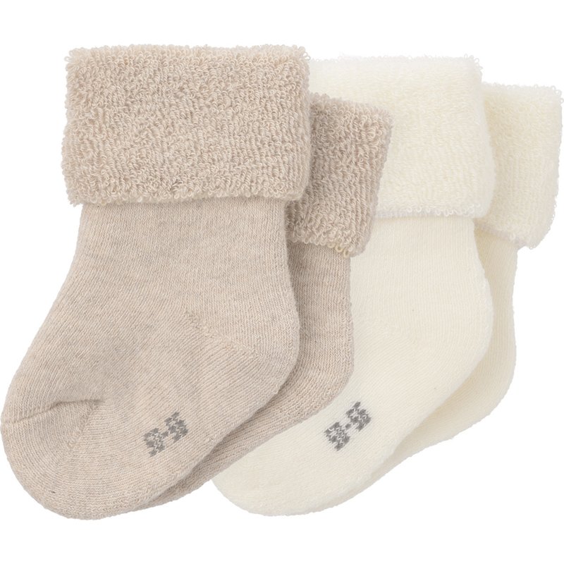 2 Paar Newborn Socken mit Umschlag