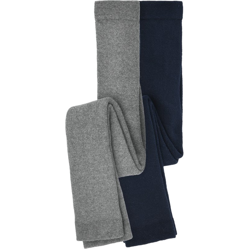2 Kinder Frottee-Leggings unifarben