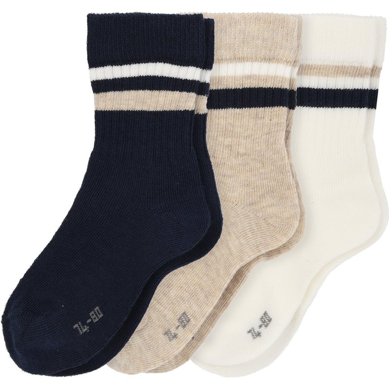 3 Paar Baby Socken mit Rippbündchen