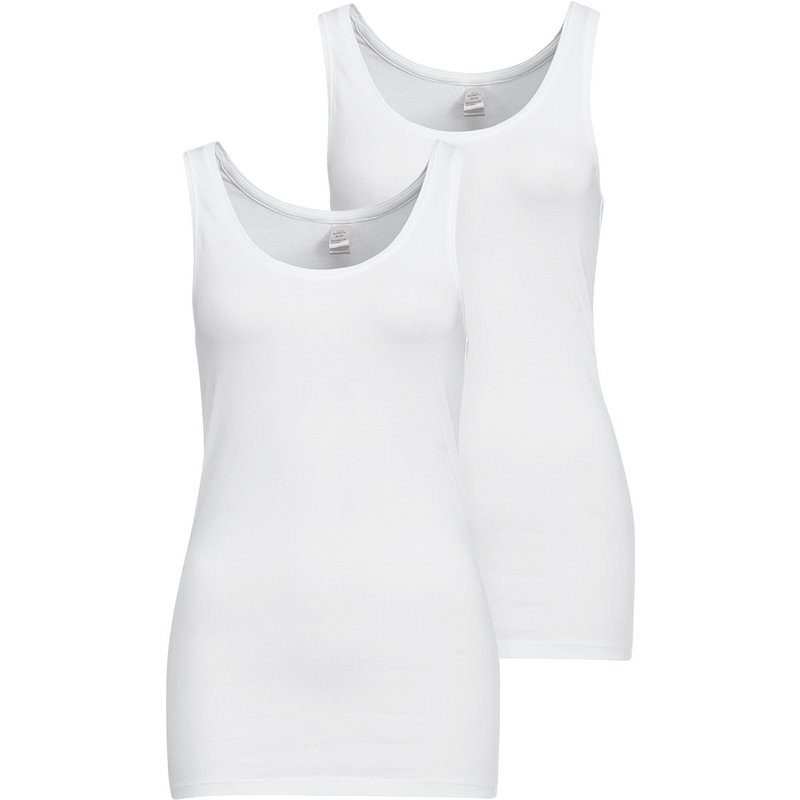 2 Damen Unterhemden unifarben