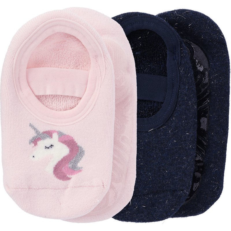 2 Paar Mädchen Stoppersocken mit Gummizug