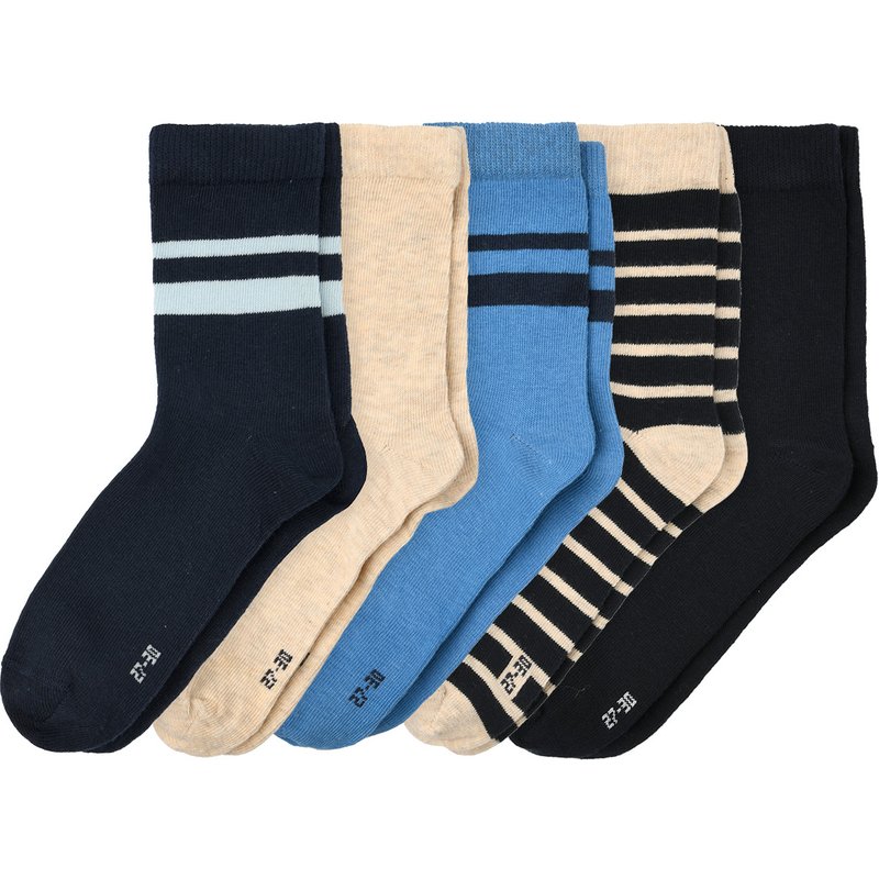 5 Paar Jungen Socken in verschiedenen Dessins