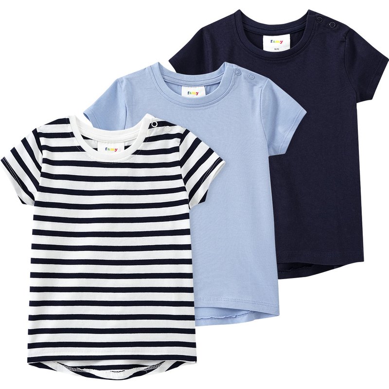 3 Baby T-Shirts im Basic-Look
