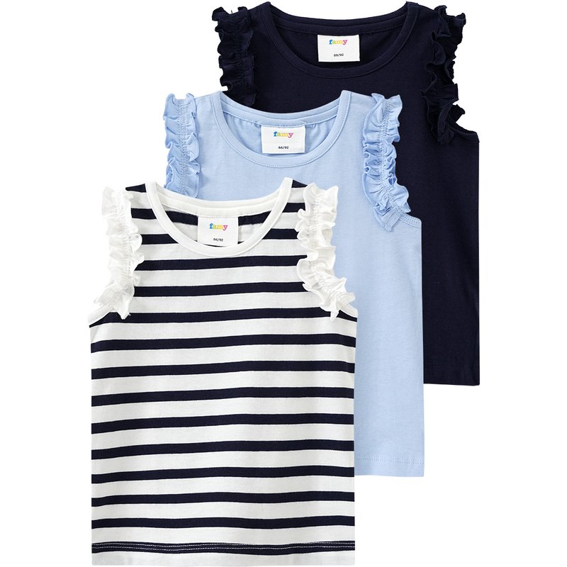 3 Baby Tops mit Rüschen