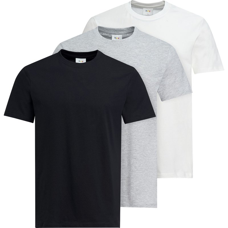3 Herren T-Shirts im Basic-Look