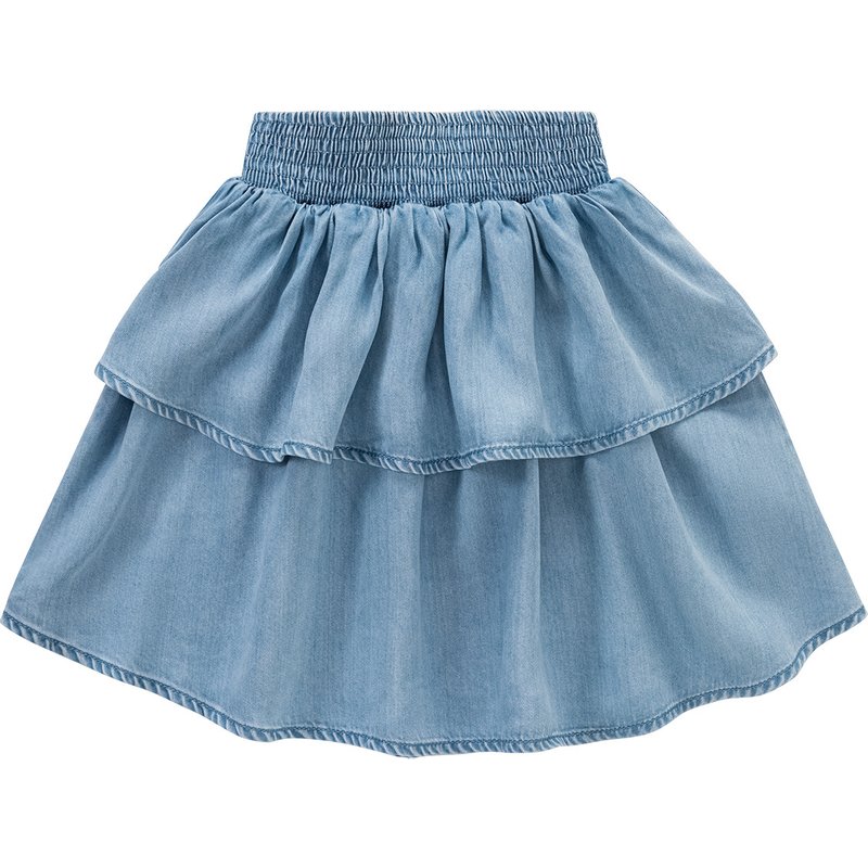 Mädchen Rock in Denim-Optik