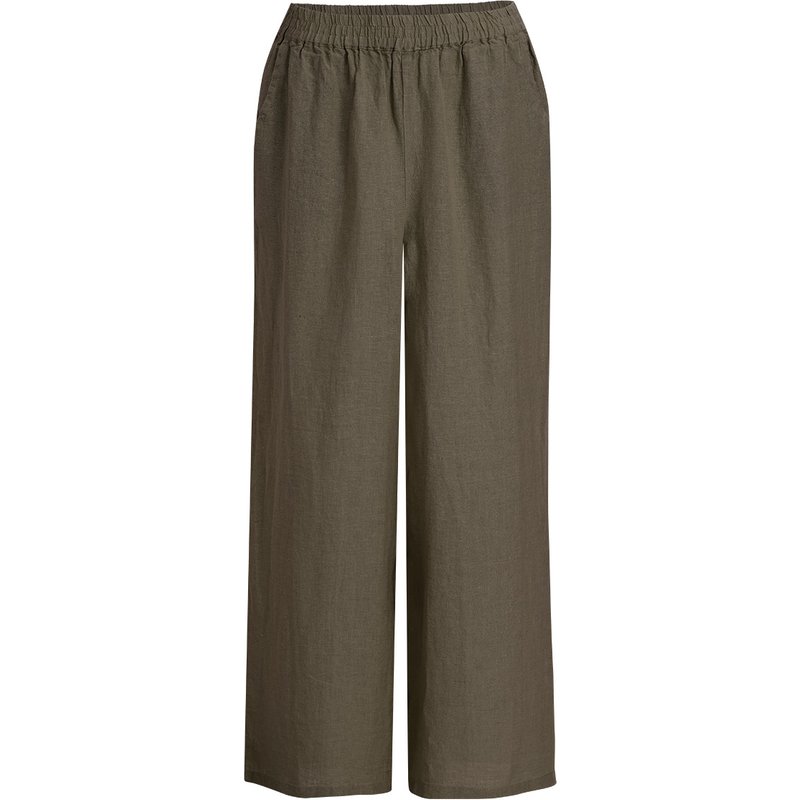 Damen Leinen-Hose mit Elastikbund