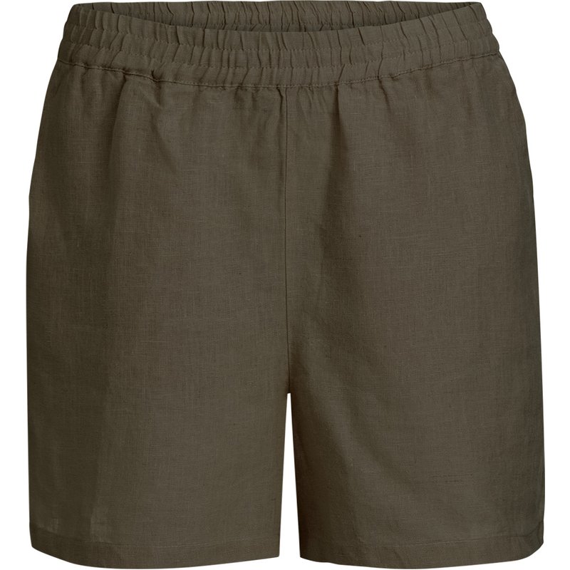 Damen Leinen-Shorts mit Elastikbund