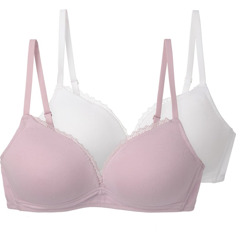 2 Damen Soft-BHs mit Spitze