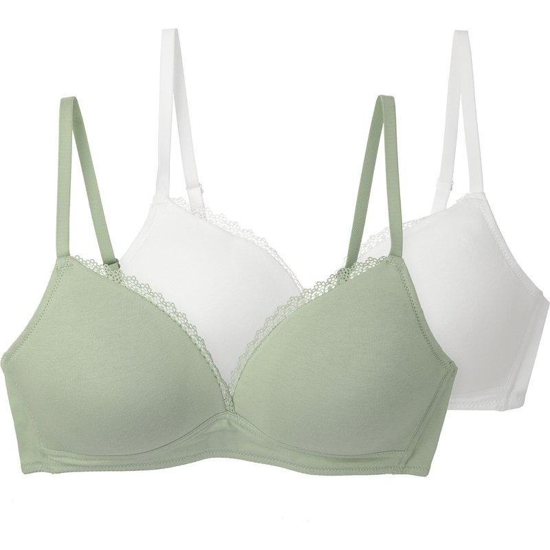 2 Damen Soft-BHs mit Spitze