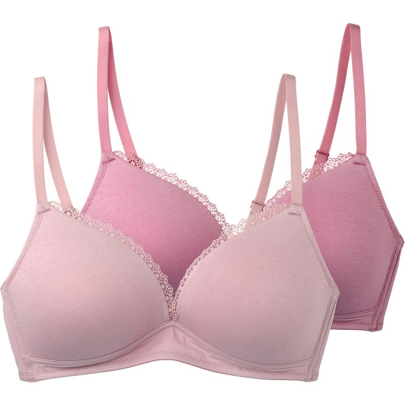 2 Damen Soft-BHs mit Spitze