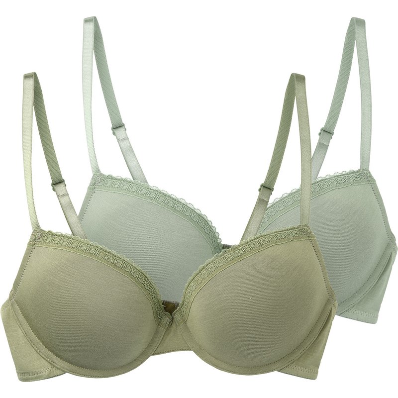 2 Damen Soft-BHs mit Spitze