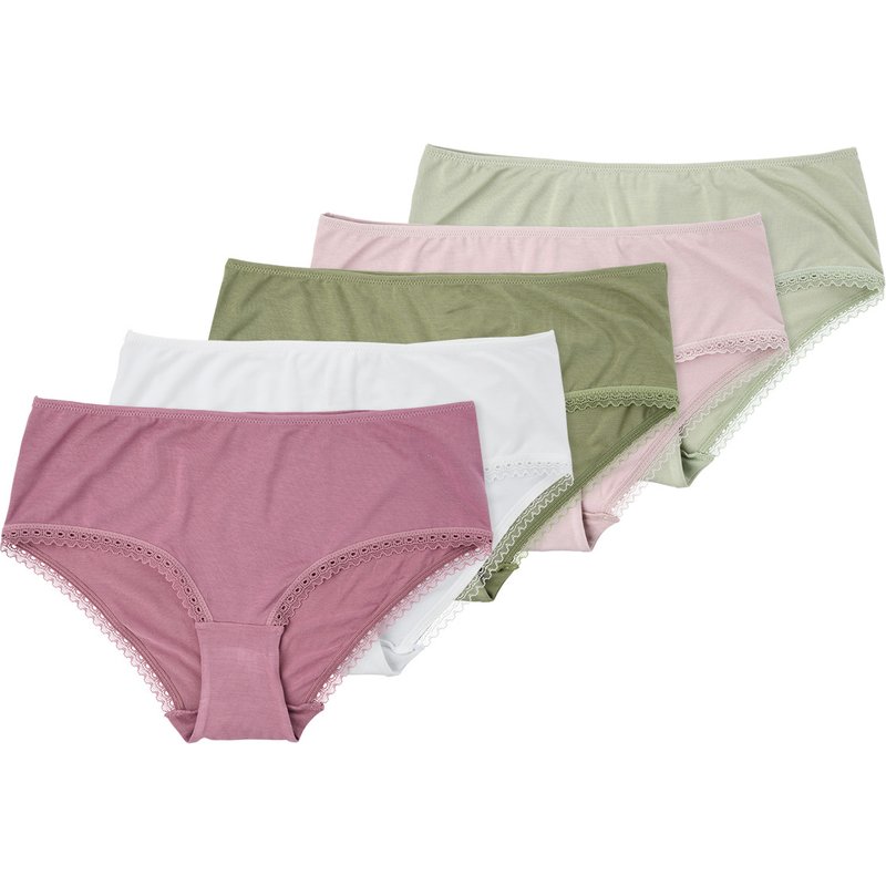 5 Damen Pantys mit Spitze