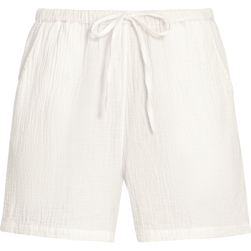 Damen Musselin-Shorts in Unifarben