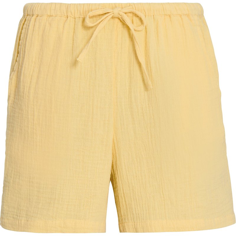 Damen Musselin-Shorts in Unifarben