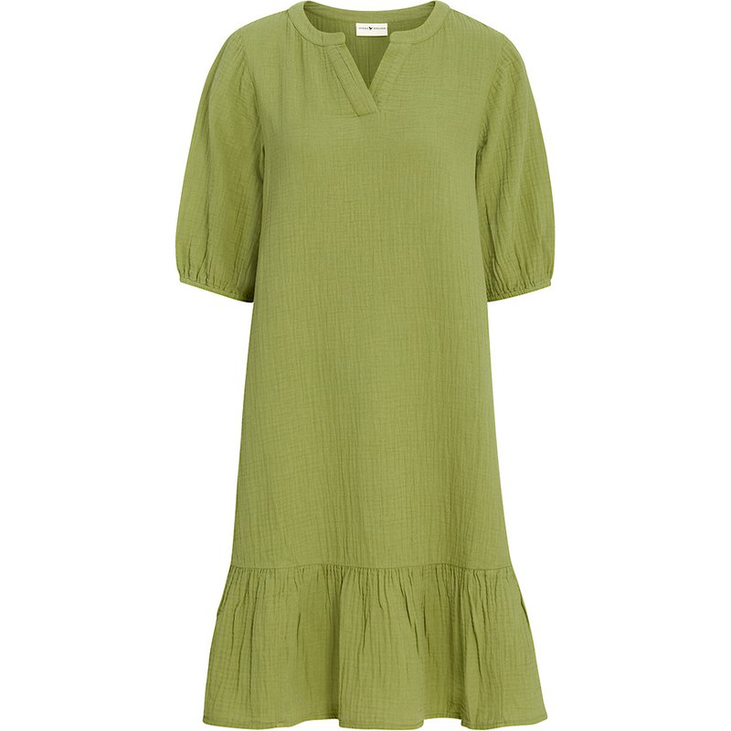 Damen Musselin-Kleid in Unifarben