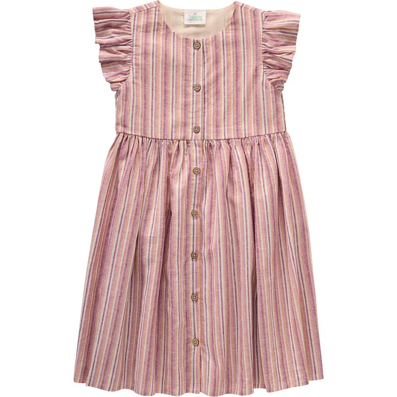 Mädchen Kleid aus Leinen-Mix
