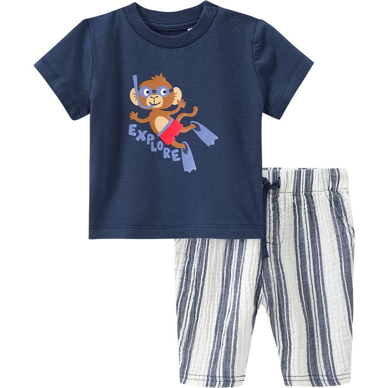 Newborn Set aus T-Shirt und Musselin-Hose