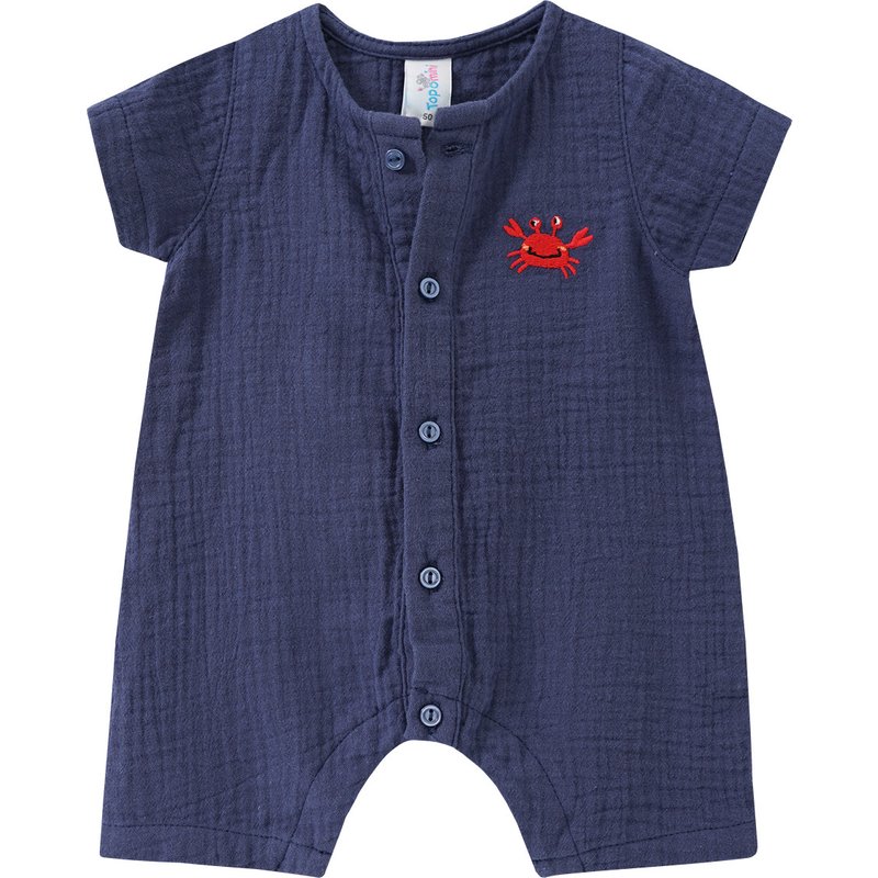 Newborn Musselin-Overall mit Stickerei