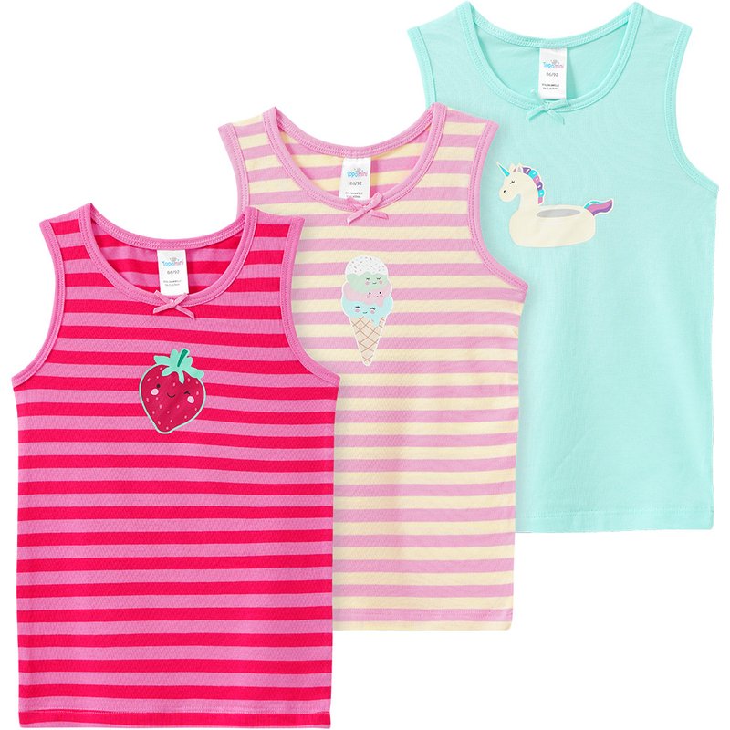 3 Baby Unterhemden mit Print