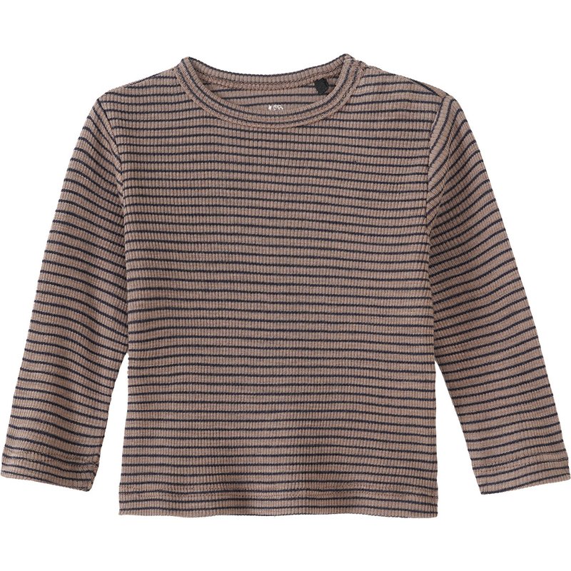 Baby Wolle-Seide-Shirt mit Ripp-Struktur