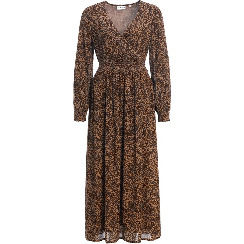 Damen Maxikleid mit Leo-Print