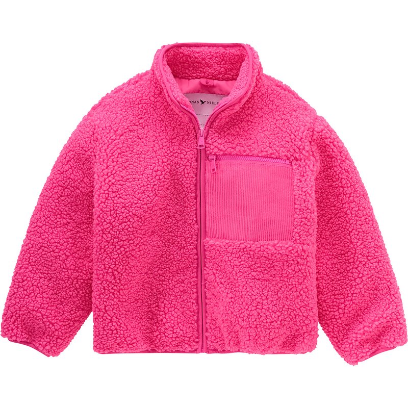 Mädchen Teddyjacke mit Cord-Tasche