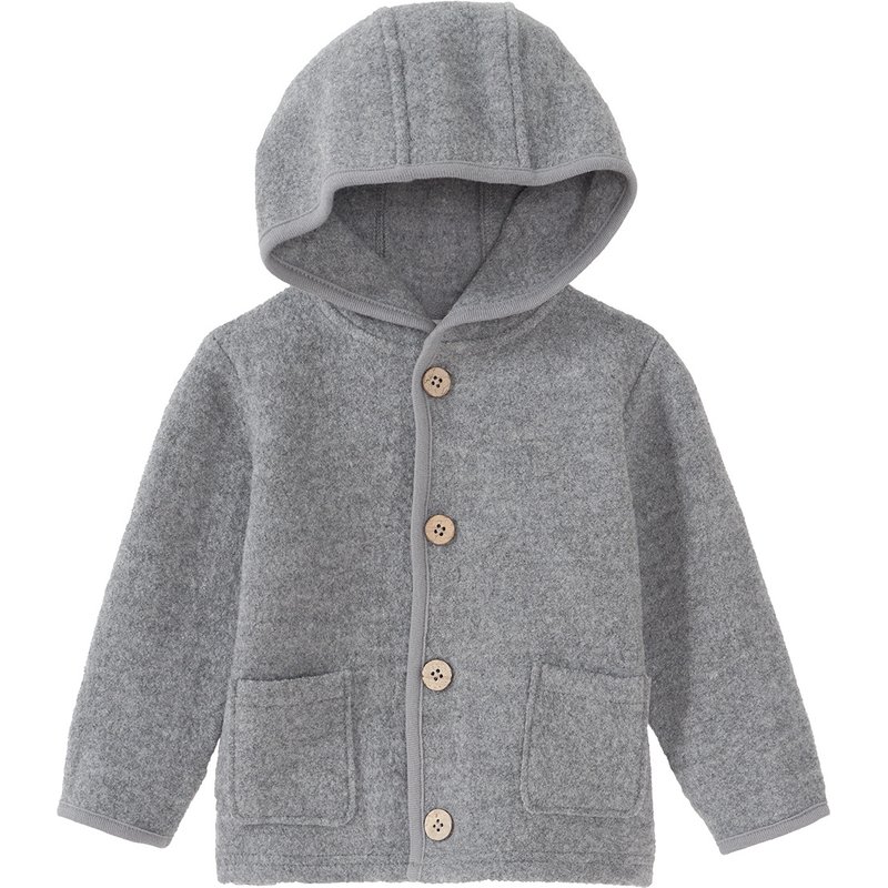 Baby Wollwalk-Jacke mit Umschlagbündchen