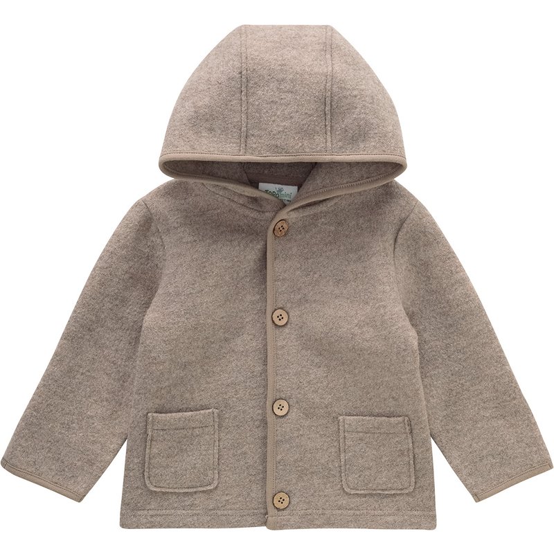 Baby Wollwalk-Jacke mit Umschlagbündchen