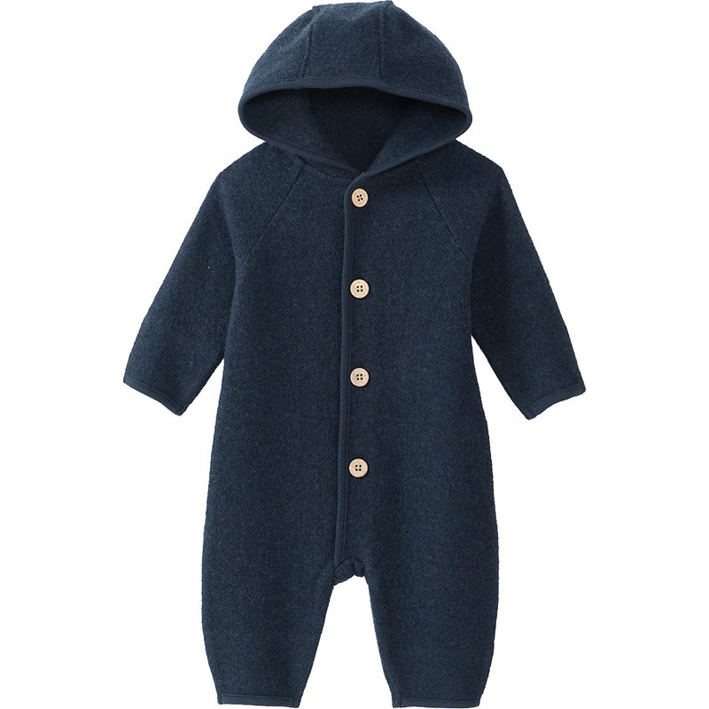 Newborn Wollwalk-Overall mit Umschlagbündchen