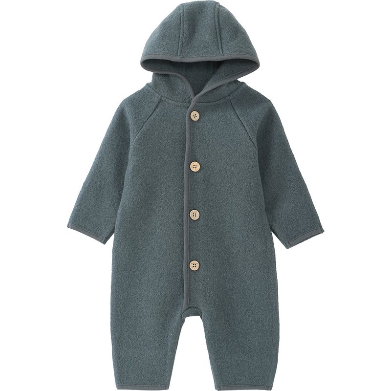 Newborn Wollwalk-Overall mit Umschlagbündchen