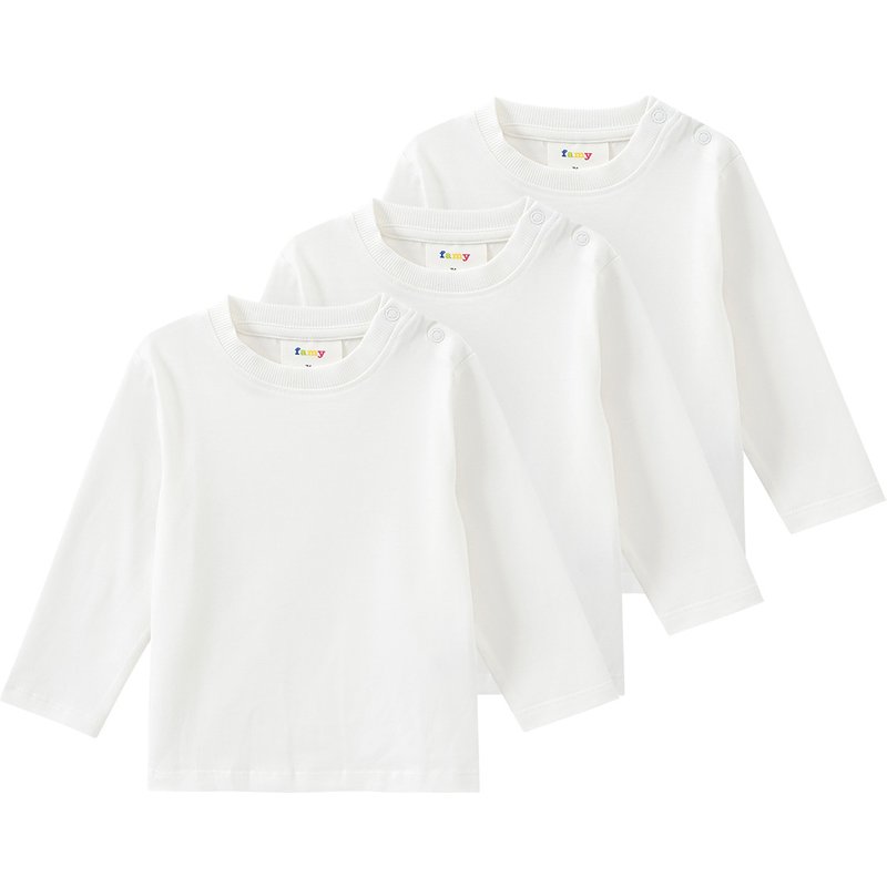 3 Baby Langarmshirts im Basic-Look
