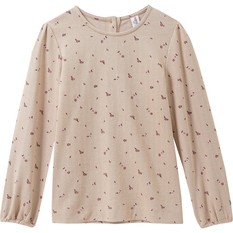 Mädchen Langarmshirt mit Blümchen-Print